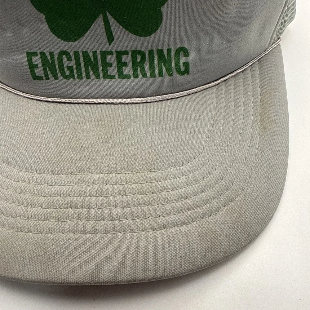Vintage Hurley Engineering Grey Trucker Hat SnapBack